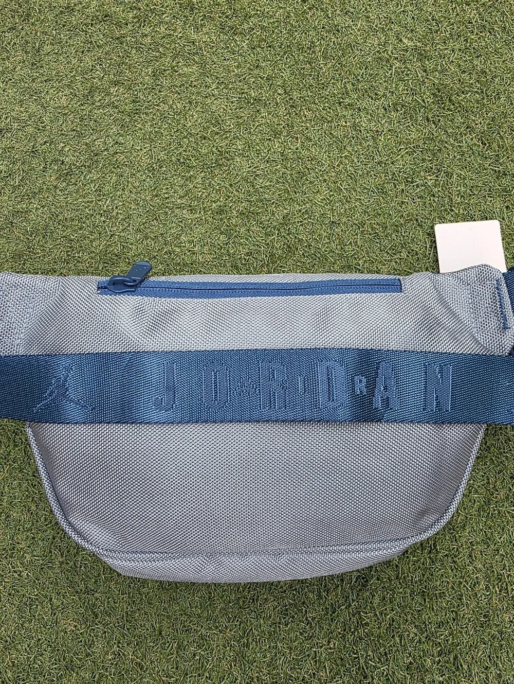 Jordan Gray and Blue Belt Bag with Yellow Jumpman